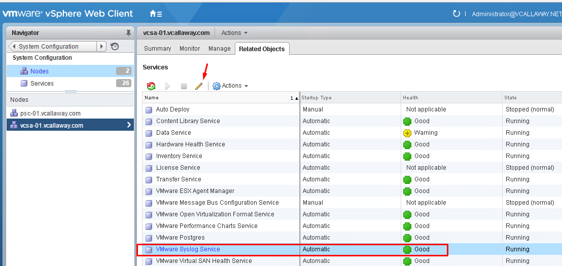 vmware vcenter logs